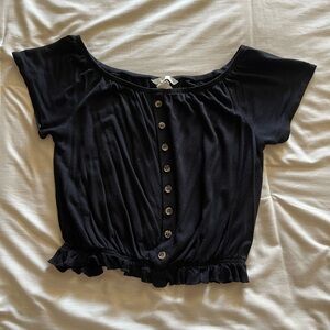 Black crop top